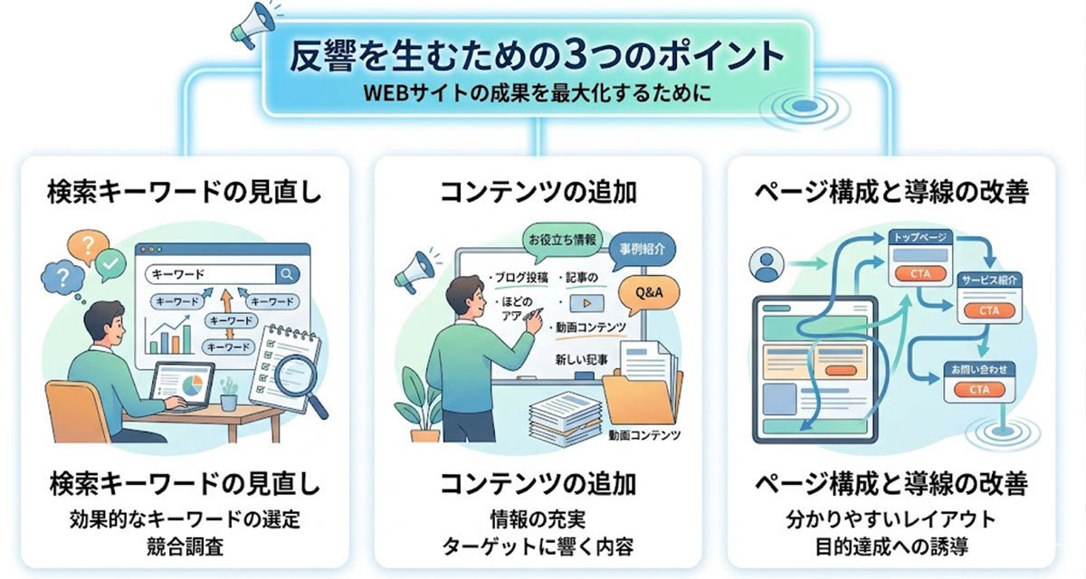 ホームページ反響ゼロの原因と改善策