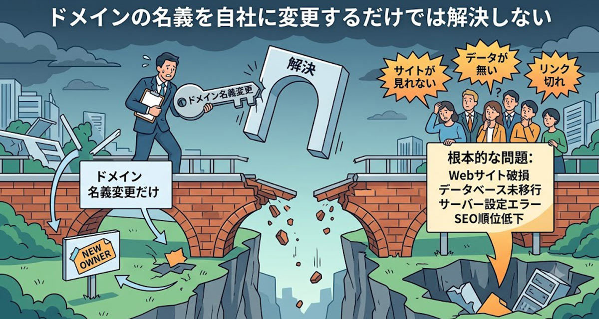 ホームページ移管時に発覚するドメイン名義問題とは？