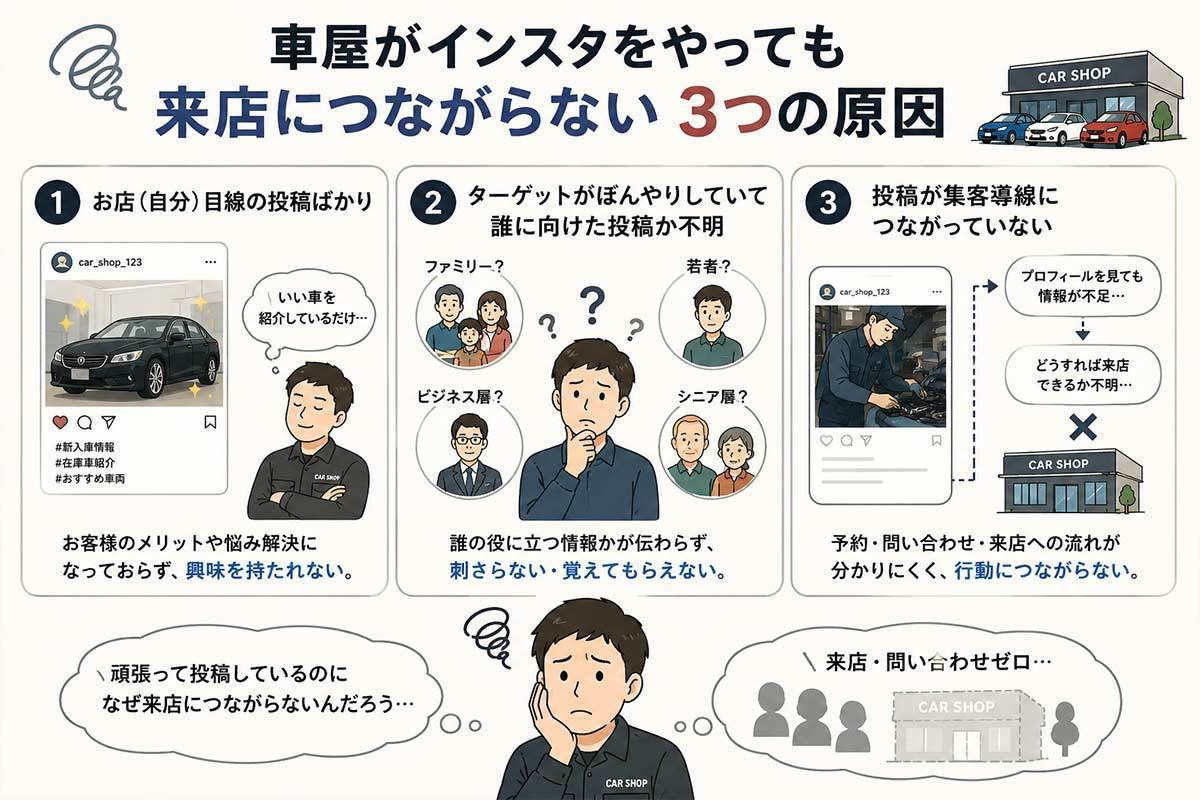 車屋の投稿が「自己満足」で終わる理由