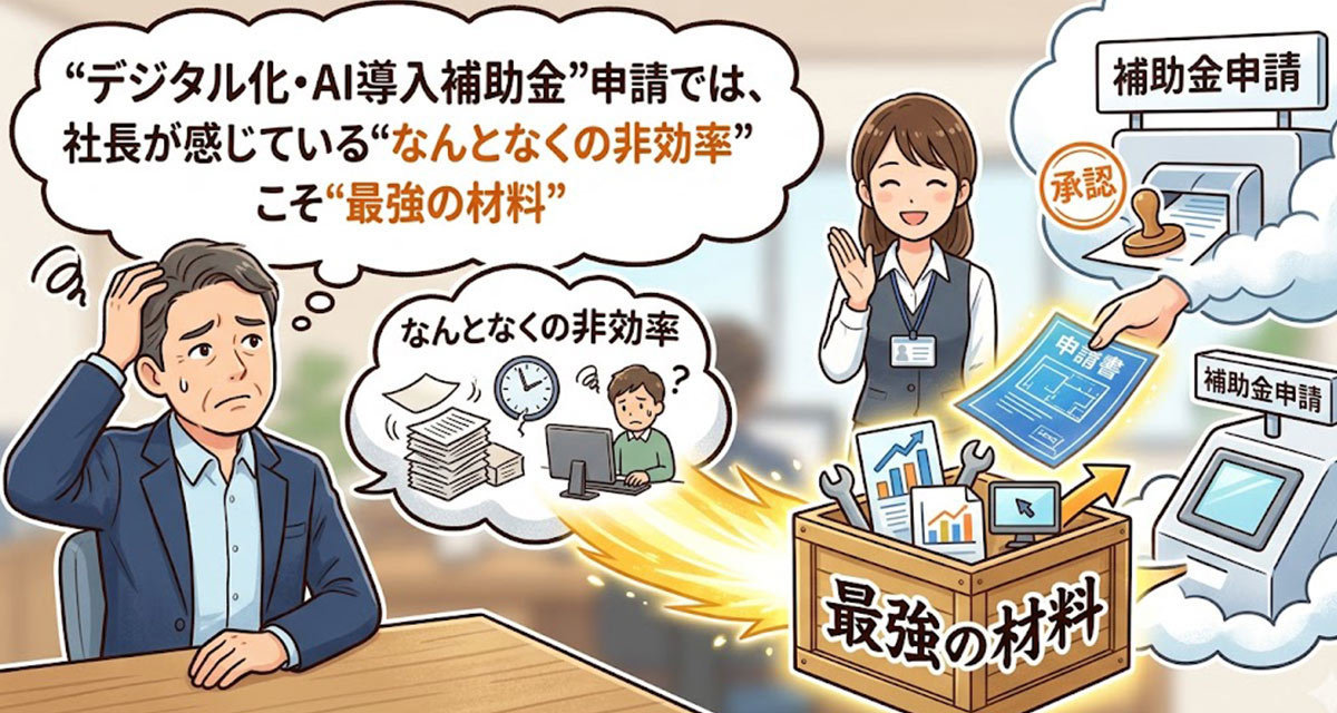 デジタル化・AI導入補助金｜AI活用で自社の「見えないムダ」を削る方法