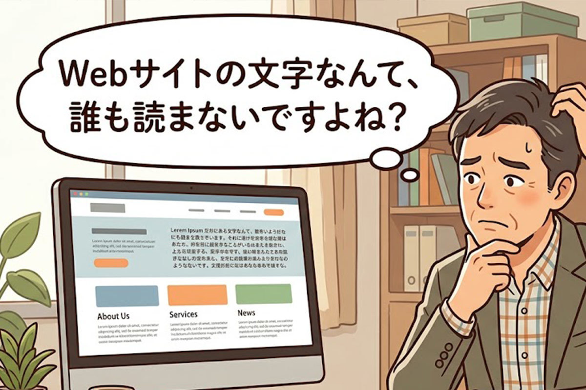 Webサイトの文字なんて、誰も読まないですよね？