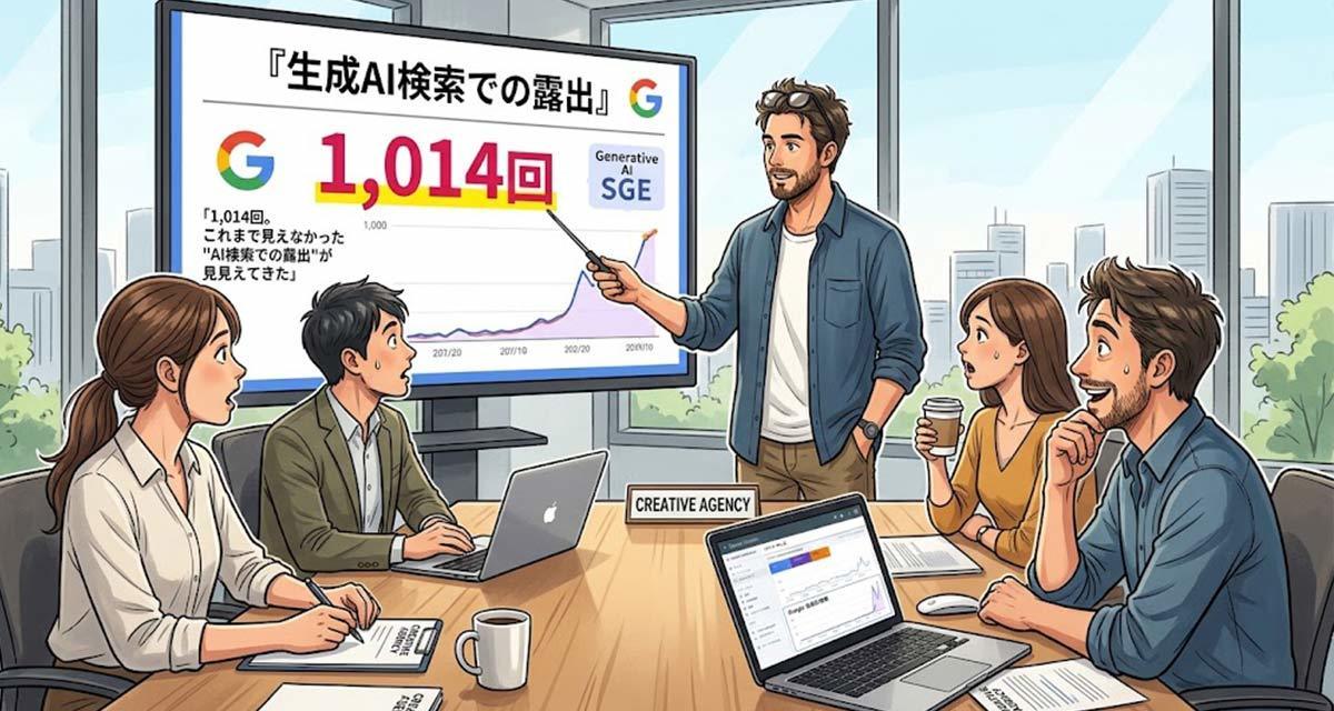 Googleの生成AI検索で、ウチの会社が7日間に1,014回も表示されていた！
