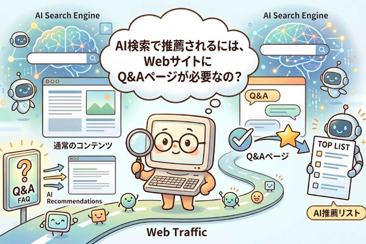 AI検索で推薦されるにはWebサイトにQ&Aページが必要なの？