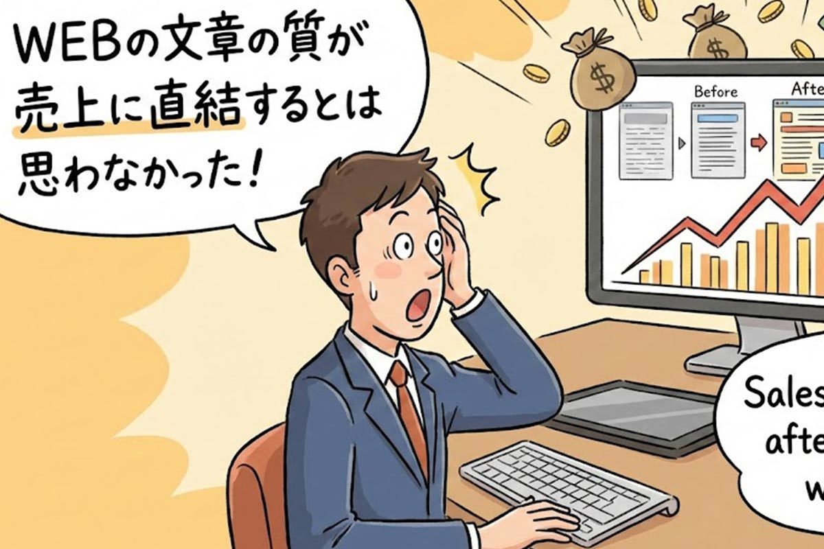 Webの文章の質が売上に直結するとは思わなかった！