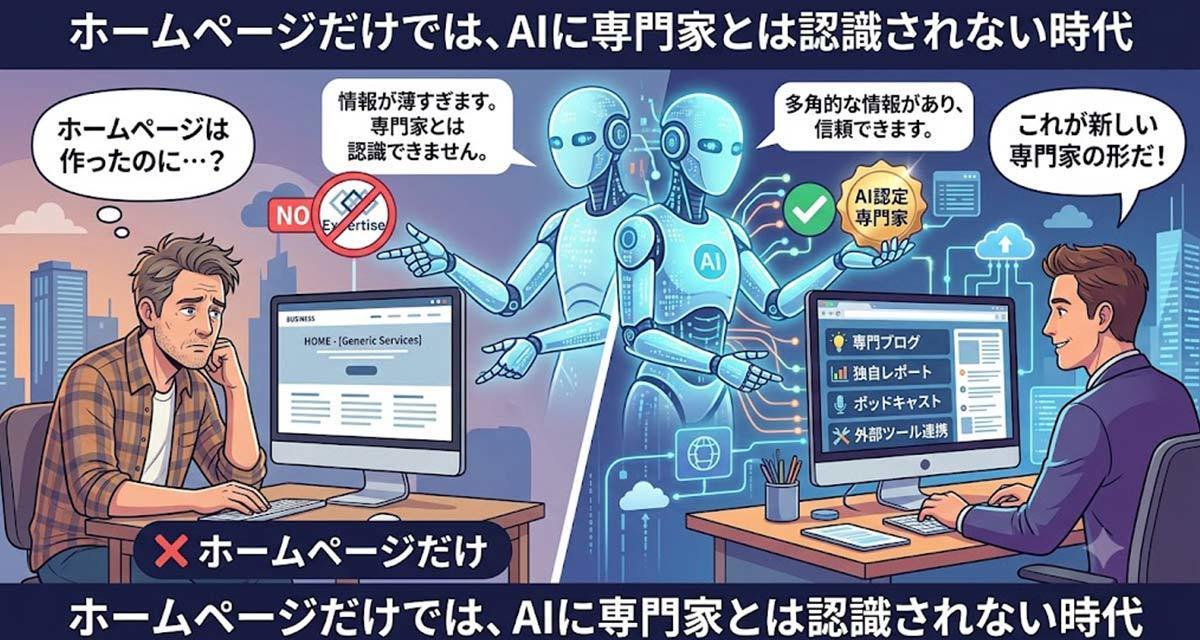 ホームページがあるのにAI検索でに選ばれない理由とは