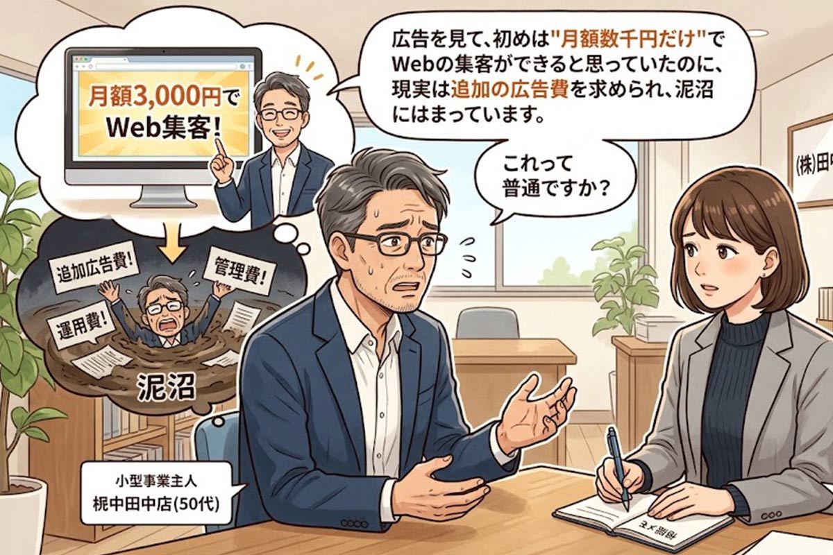 月額数千円のWeb制作の闇！広告費をドブに捨てる罠と解決策