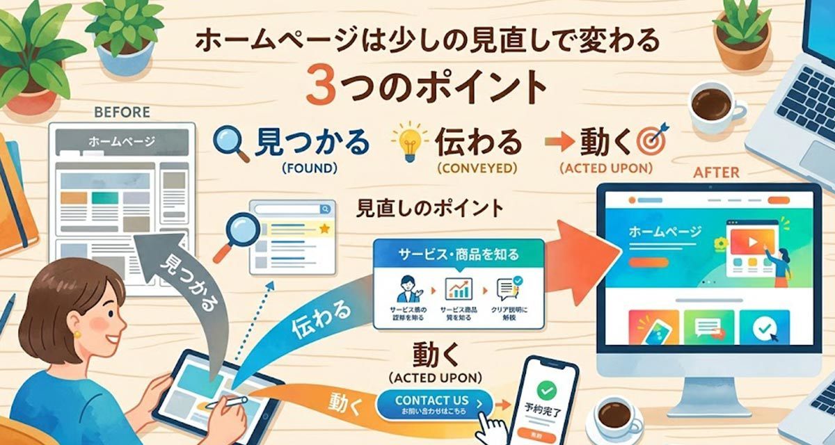 問い合わせが来ないホームページ改善術