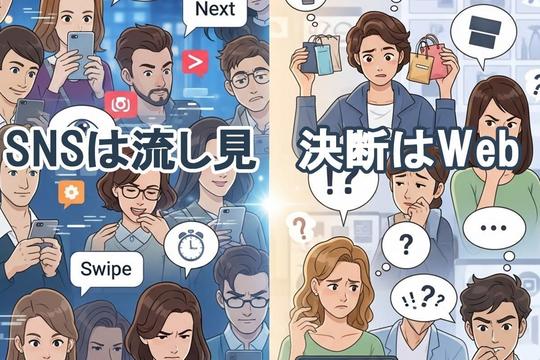 SNSは流し読み見るだけの人が8割！決め手はホームページ