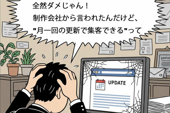 Webは月一程度の更新で集客できる！は嘘でしょ