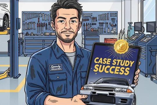 【成功事例】Webの更新だけで月10件以上の問い合わせ！自動車整備工場の事例