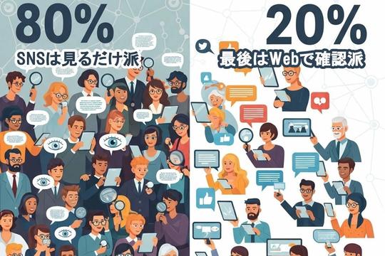 SNSは流し読み見るだけの人が8割！決め手はホームページ